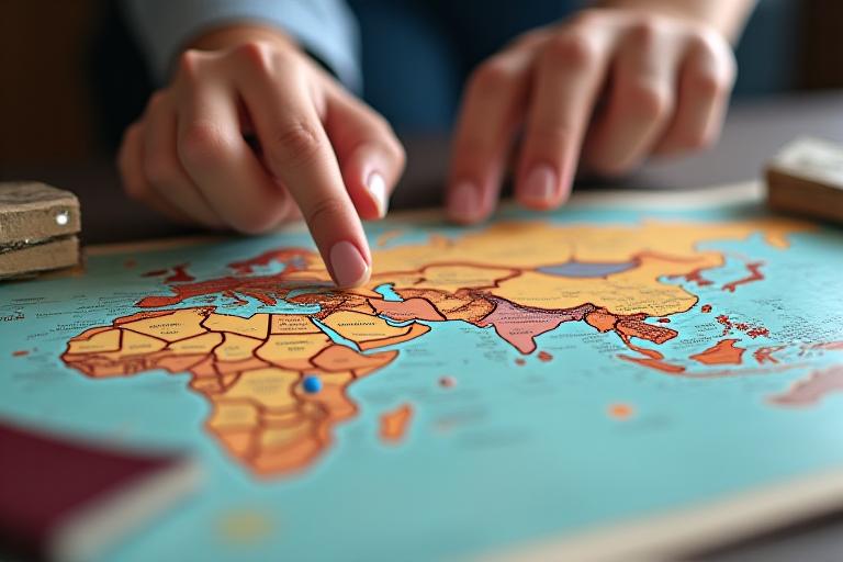 Custom travel map planning